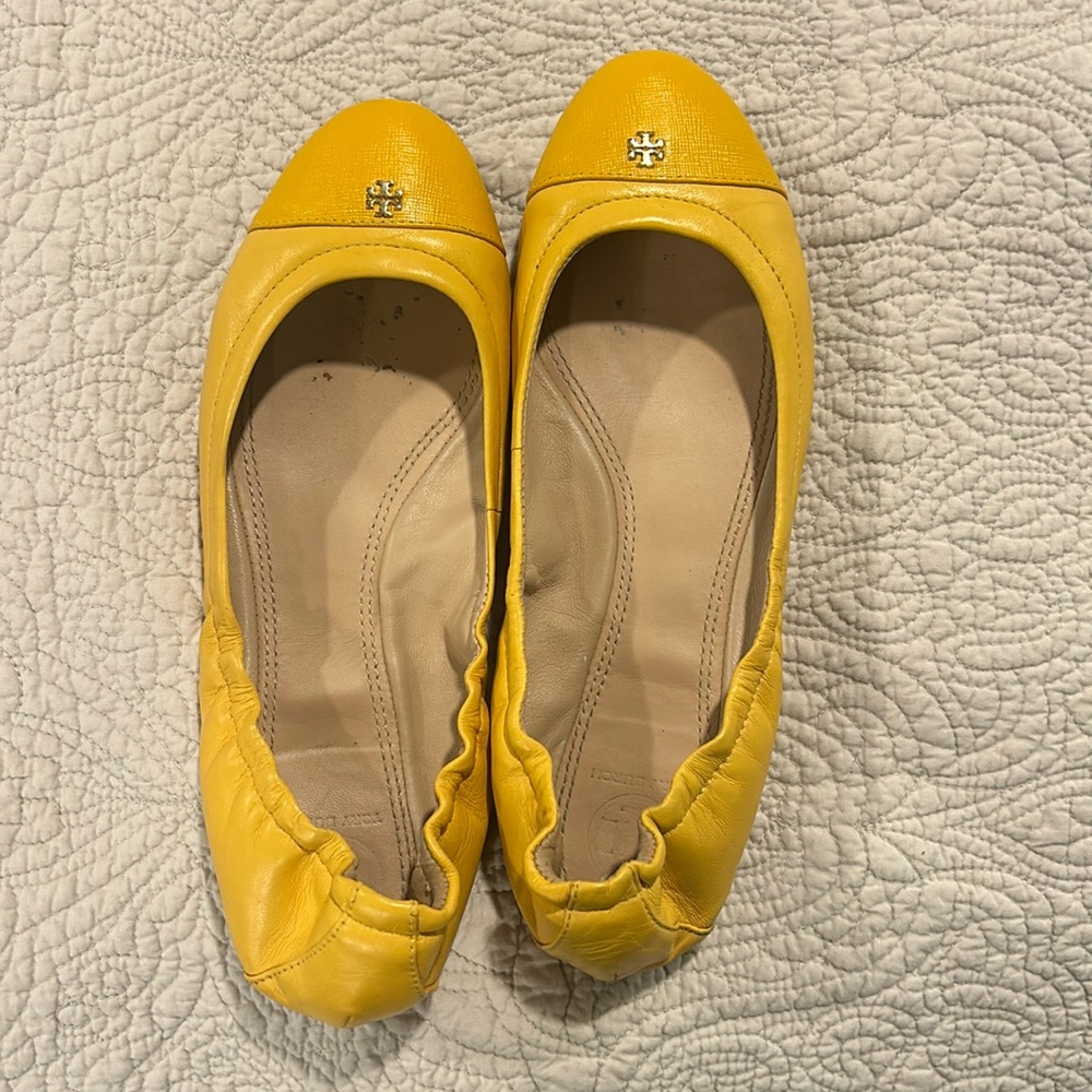 Tory Burch yellow ballet flats!
